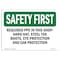 Signmission OSHA, Required PPE In This Shop Hard Hat Steel, 10in X 7in Rigid Plastic, 10" W, 7" H, Landscape OS-SF-P-710-L-10714 - alternate 1